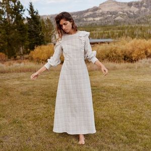 NWT Christy Dawn - The Birdie Dress - In Cloud Plaid - Size S